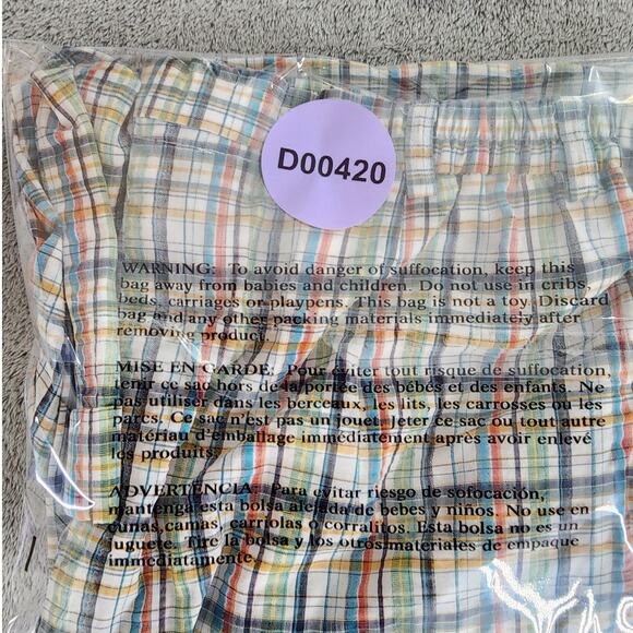 Come On Shorts Womens 8 Multicolor Plaid Seersucker High Rise Baggy Pleated - Picture 9 of 9